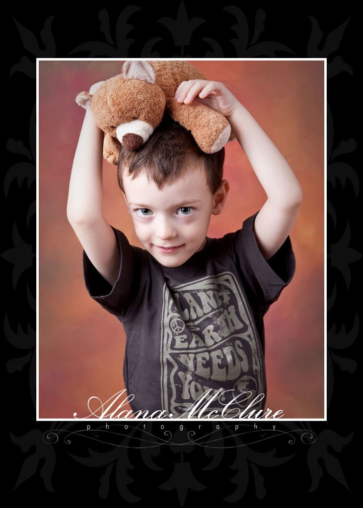 Toronto Child Photographer - Young Boy and Teddy Bear