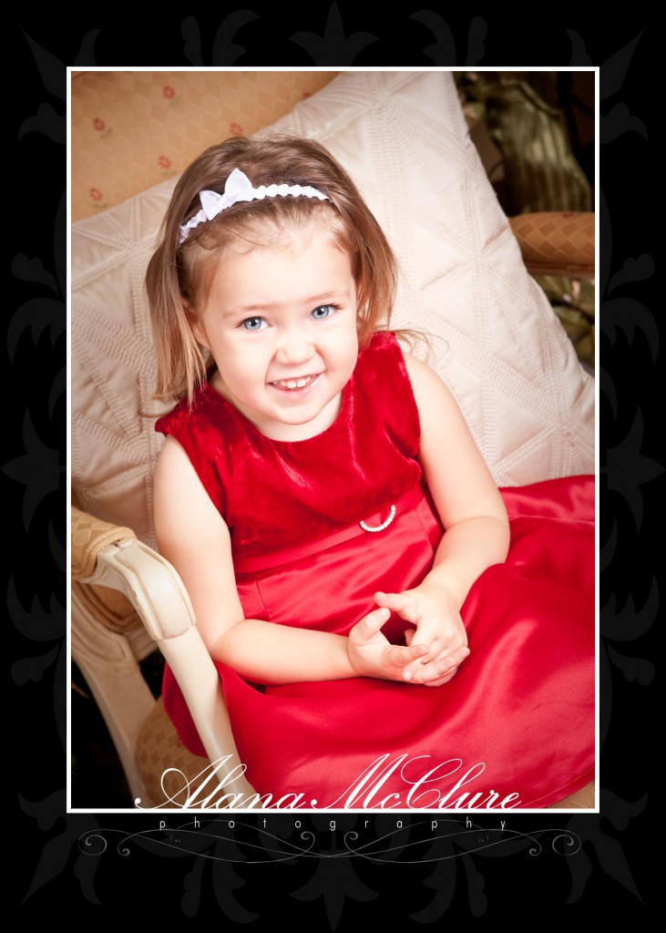 Ajax Christmas Photographer - Little Girl in Holiday dress