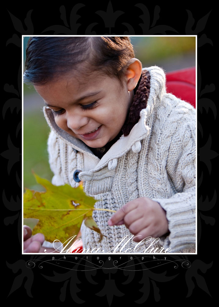 Durham Region Child Photographer - Fall leaf